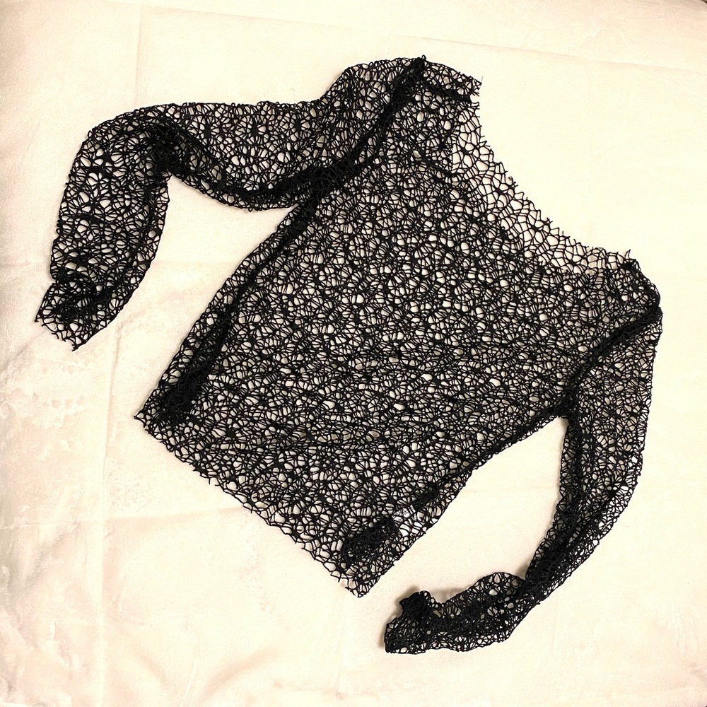 Fishnet Off the Shoulder Top